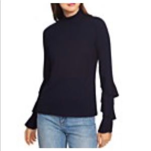 💚1. State Ruffled sleeve ribbed shirt